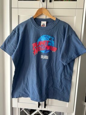 Vintage Planet Hollywood Orlando Blue Logo Tee